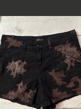 Supplies Black & Brown Tie-Dye Women’s Jean Shorts
